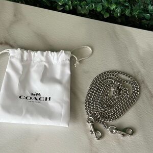 Coach Thin Silver Chain Strap